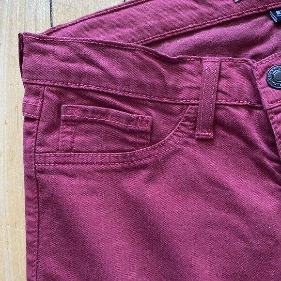 Flying Monkey Women’s 27 Stretch Skinny Jegging Jeans Burgundy - Picture 9 of 12